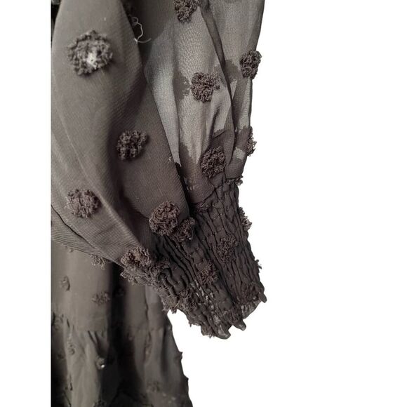 Lulu’s Lust Or Love Black Swiss Dot Dress small  Embroidered Lace Goth - Picture 3 of 12